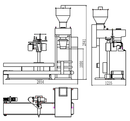 CAS Küçük Poşet Buğday Torbası Paketleme Makinası 50HZ 2.5kg