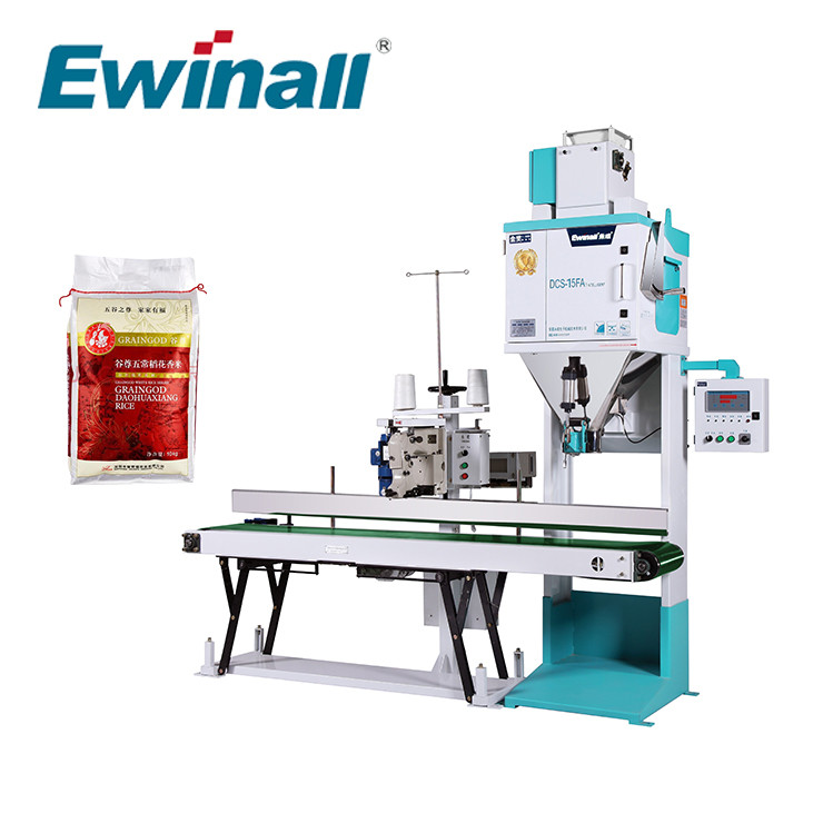 Plastik Poşet Pirinç Paketleme Makinesi Isı Yalıtımlı 2.5 Kg - 15 Kg DCS-15FA1 Ewinall