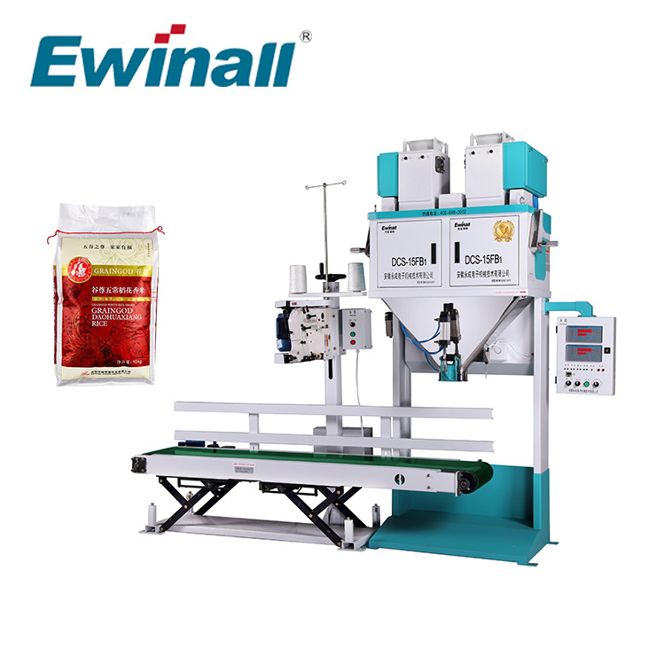 2.5 Kg - 15 Kg Granül Taneli Pirinç Şeker Fasulye Paketleme Makinası DCS-15FB1 Ewinall