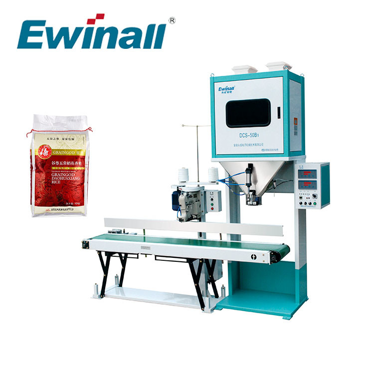 Pirinç Değirmeni Tahıl Paketleme Makinesi İyi Kullanım Uzun Süreli DCS-50B1 Ewinall 5-25kg